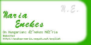 maria enekes business card